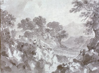 Landschaft mit Brücke von Thomas Gainsborough